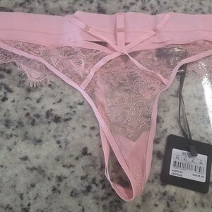 Honey Birdette BELINDA Pink Lace Strappy Thong